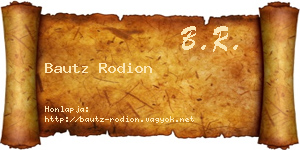 Bautz Rodion névjegykártya